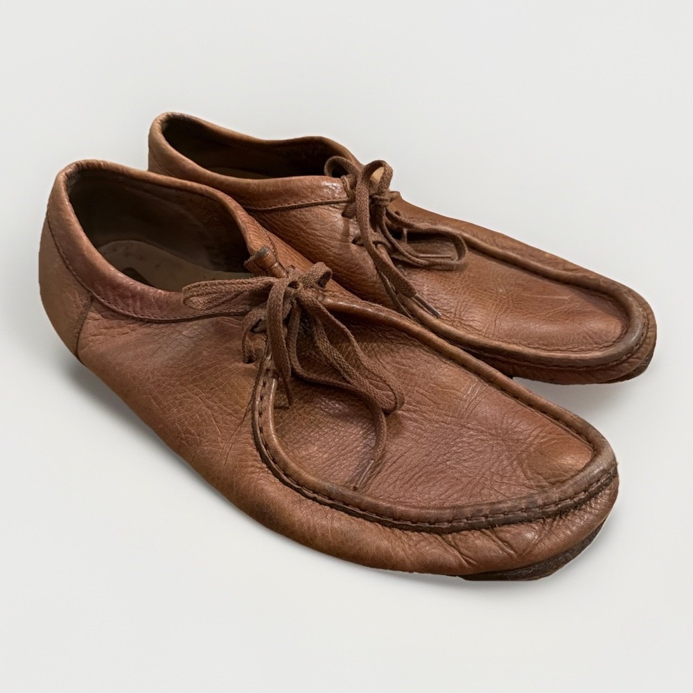 Clark's Originals Men's Medium Brown Leather Lace Loafers Size US 11